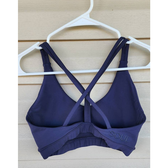 Soul By Soulcycle Take The Plunge Dark Grey Star Print Sports Bra Small - Picture 4 of 6